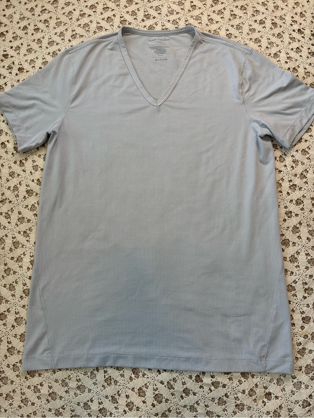 Mack Weldon AIRKNIT V-Neck Breathable Undershirt Light Grey Size Large